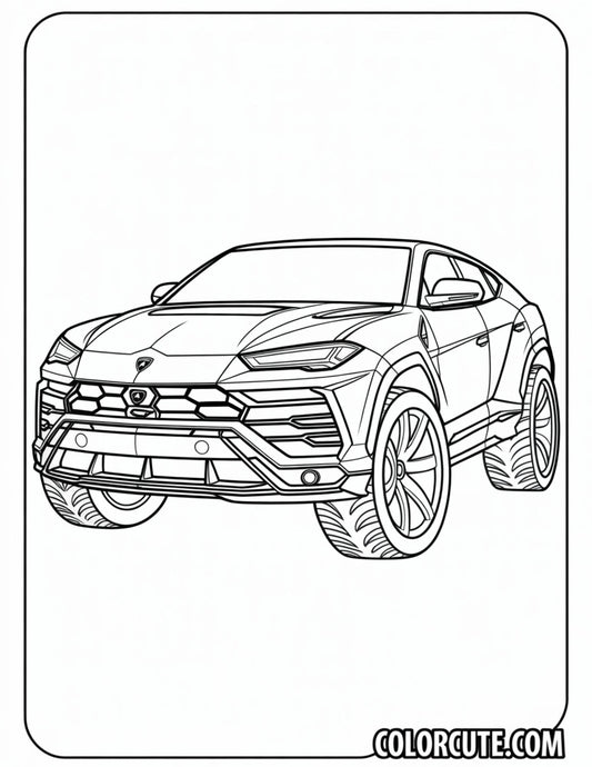 Urus Lamborghini Coloring Pages - Free PDF Printables