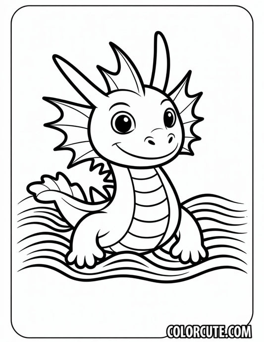 Water Dragon Coloring Pages | Free PDF Printables
