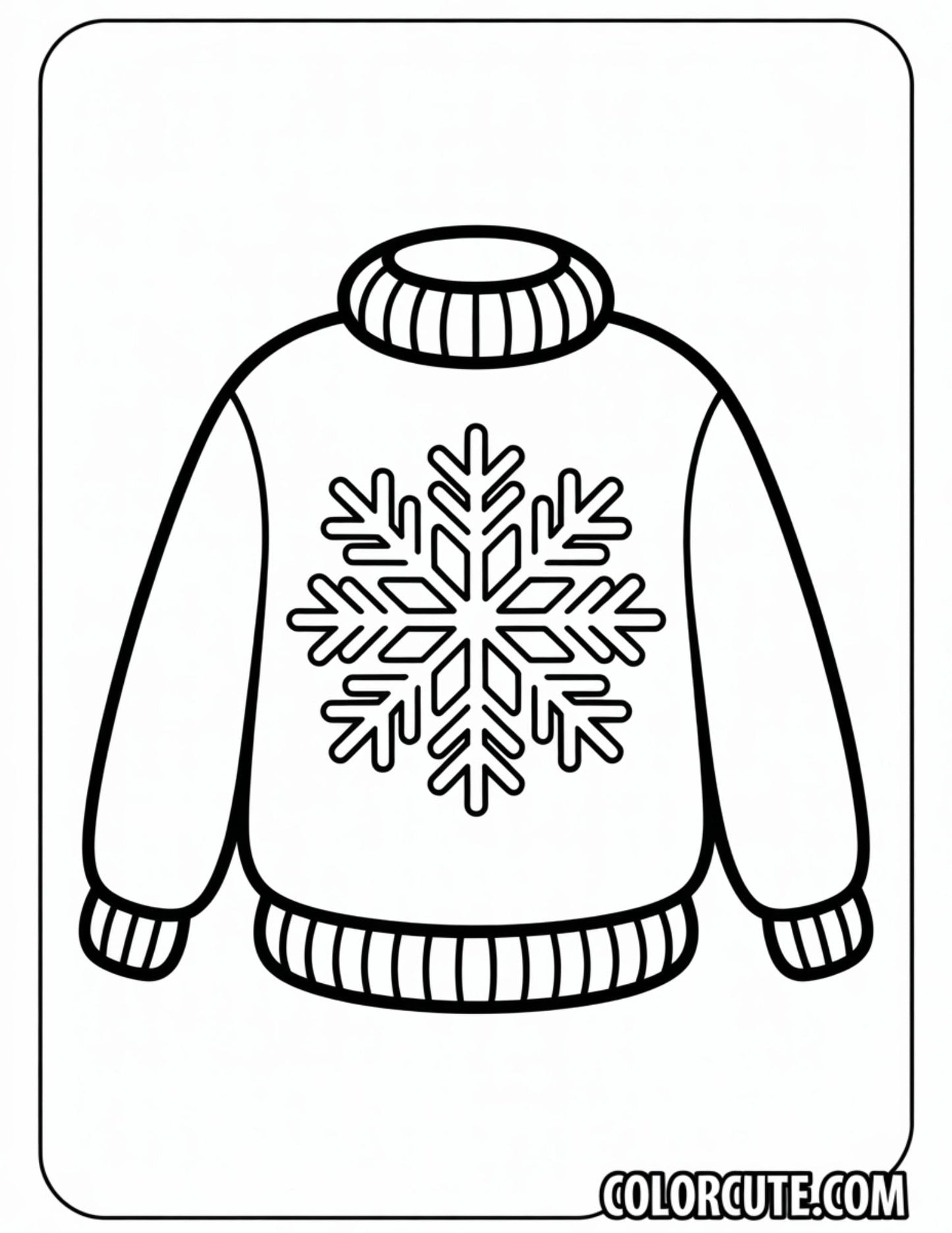 Winter Sweater Coloring Pages | Free PDF Printables