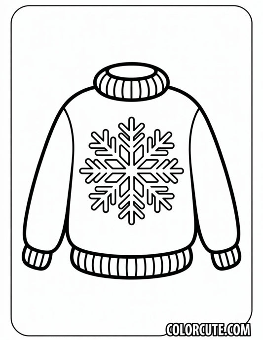 Winter Sweater Coloring Pages | Free PDF Printables