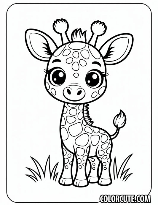 Young Giraffe Coloring Pages | Free PDF Printables