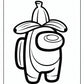 Among Us Banana Coloring Pages | Free PDF Printables