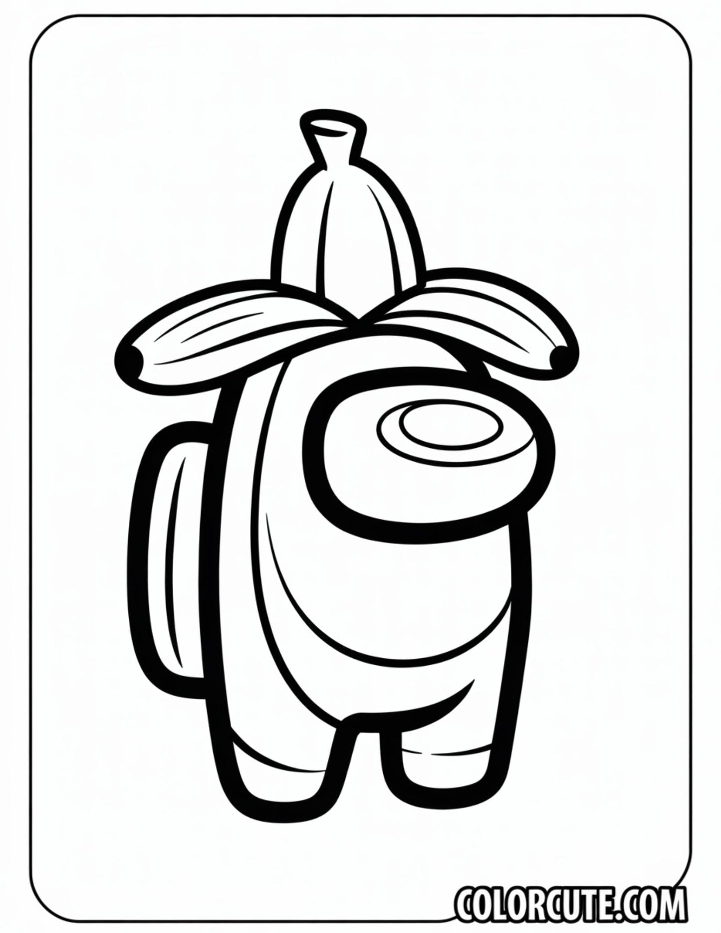 Among Us Banana Coloring Pages | Free PDF Printables