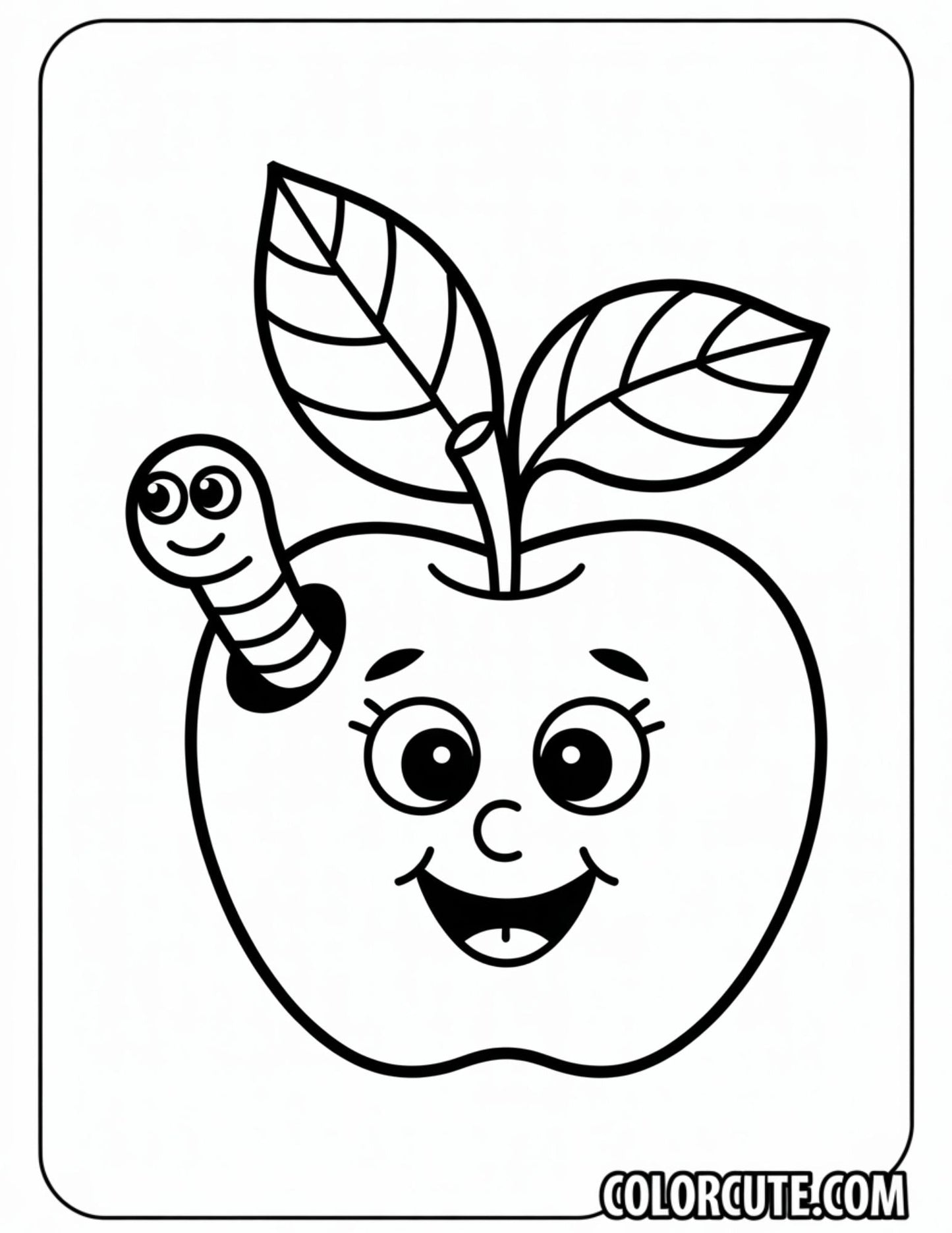 Apple Preschool Coloring Page | Free PDF Printables