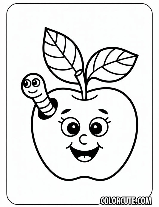 Apple Preschool Coloring Page | Free PDF Printables