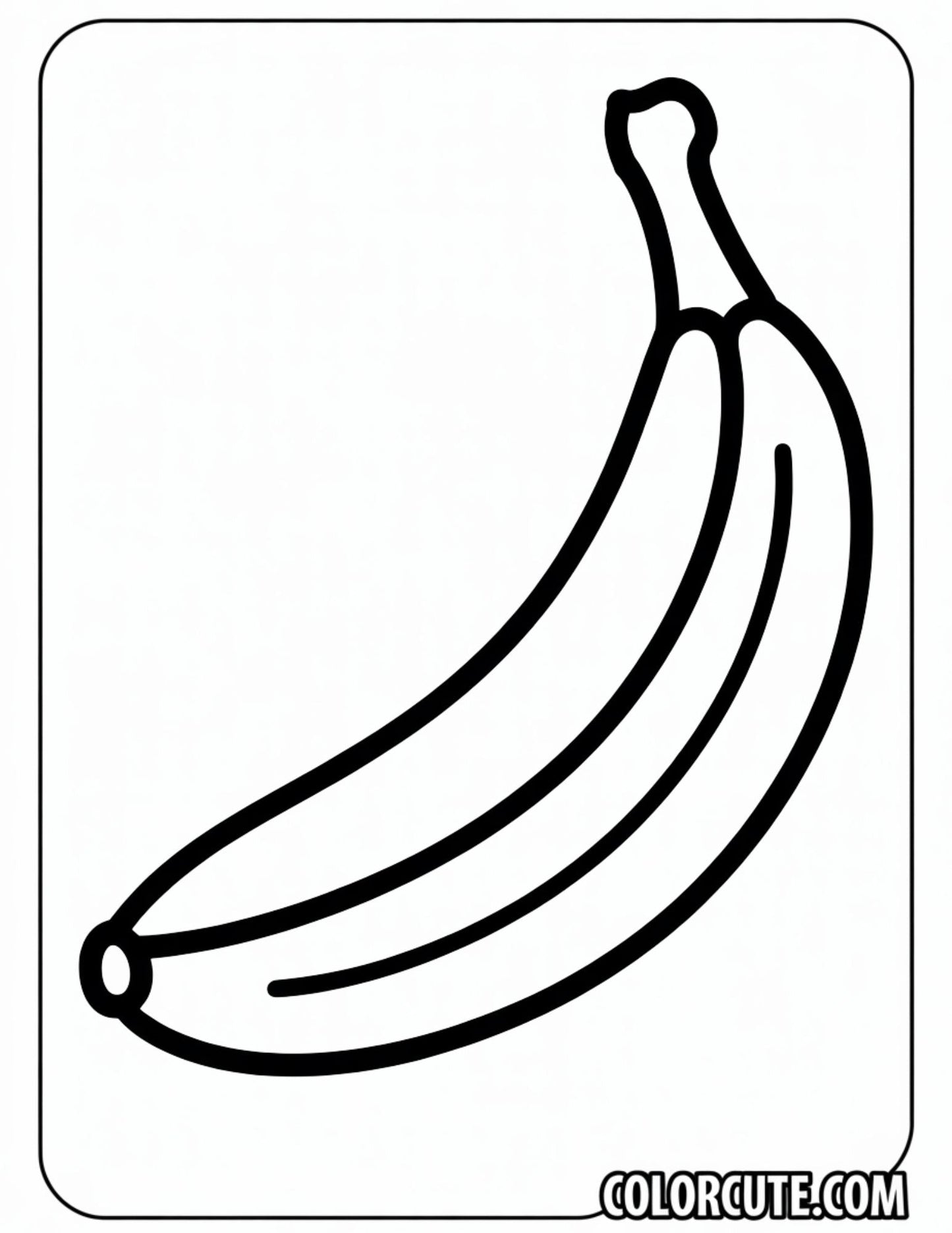 Banana Coloring Page | Free PDF Printables