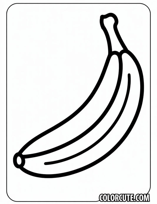 Banana Coloring Page | Free PDF Printables