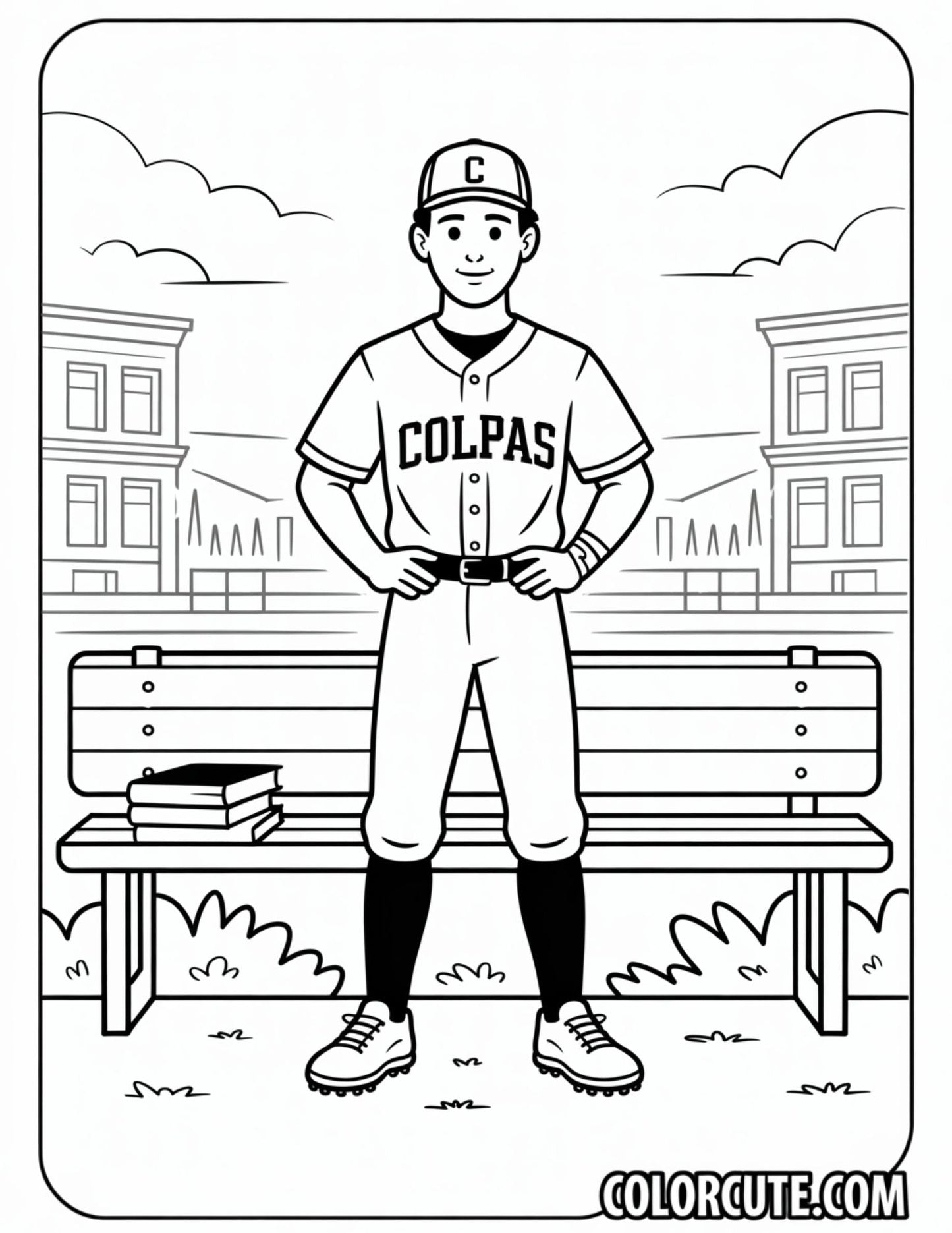 Baseball Coach Coloring Pages | Free PDF Printables