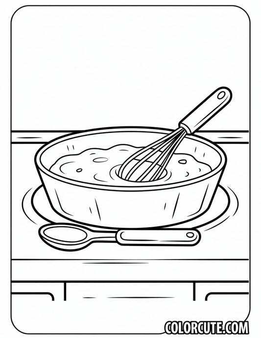 Cake Baking Coloring Pages | Free PDF Printables