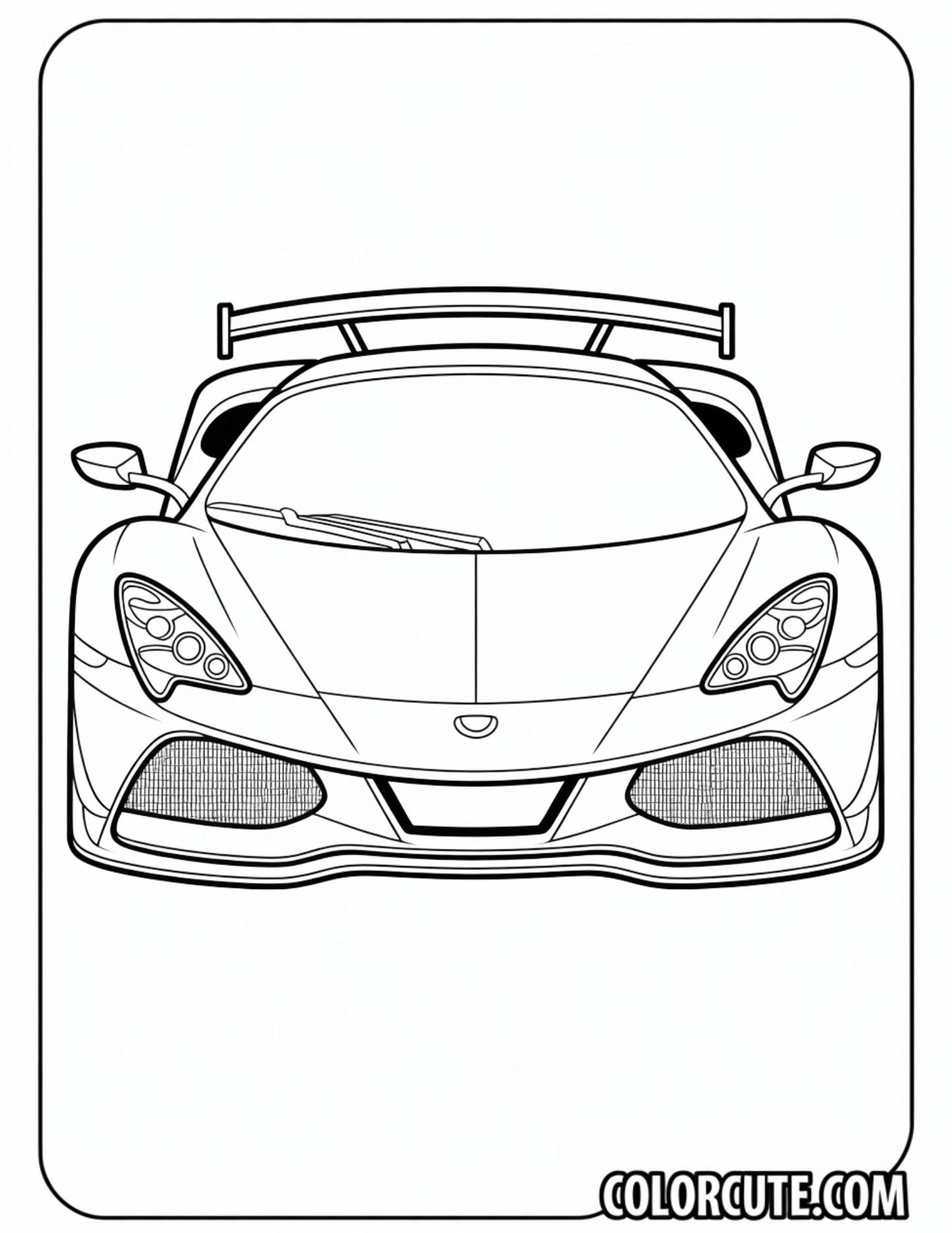 Cool Car Coloring Pages | Free PDF Printables