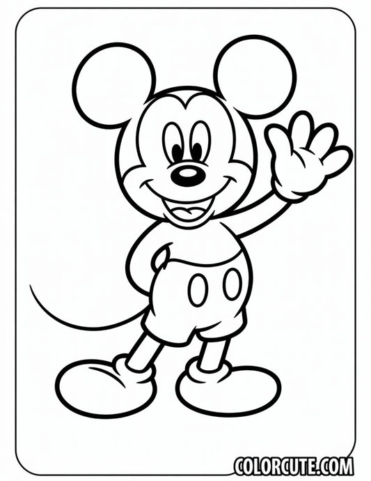 Easy Mickey Mouse Coloring Pages | Free PDF Printables