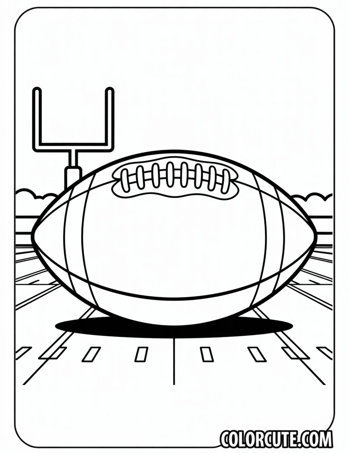 Field Goal Football Coloring Pages | Free PDF Printables