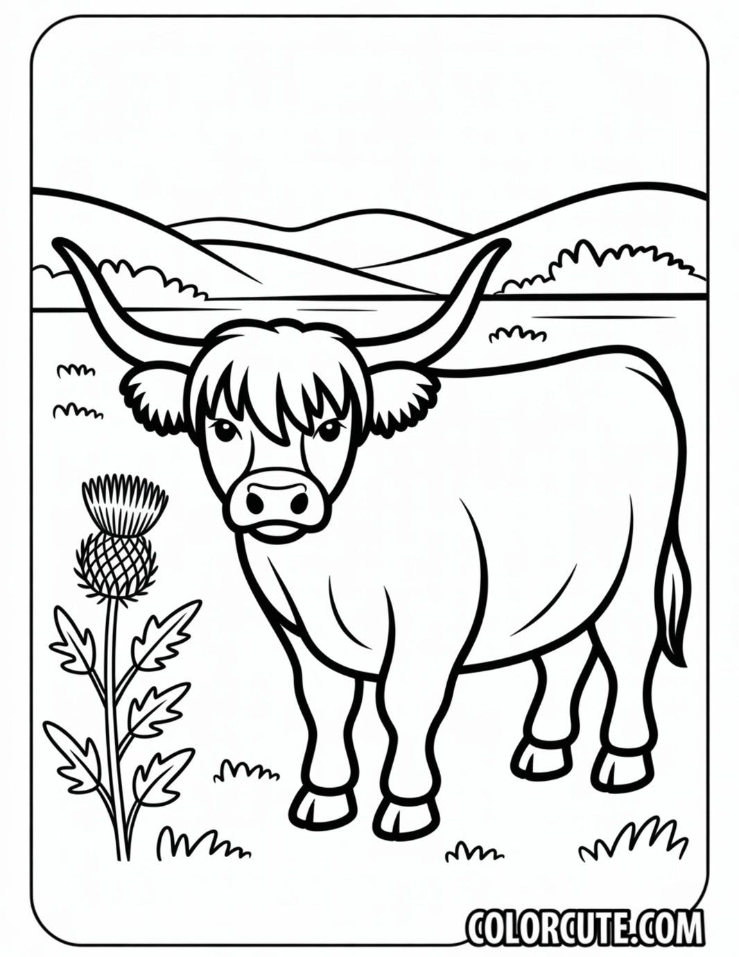 16+ Free Highland Cow Coloring Pages - Farm Animal PDF Printables ...