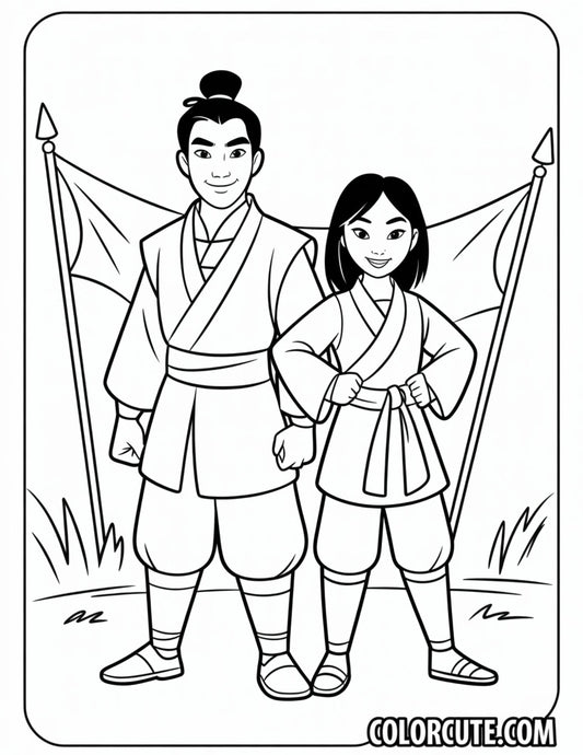 Li Shang Mulan Coloring Pages | Free PDF Printables