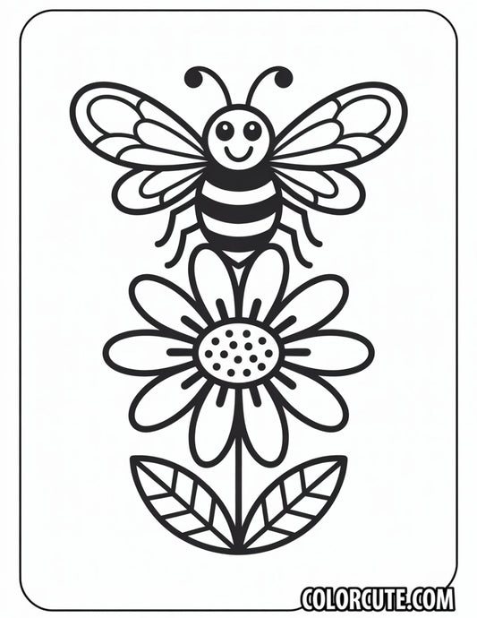 Spring Bee Coloring Pages Free PDF Printables