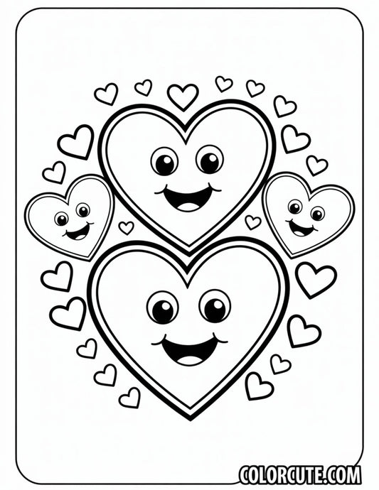 Valentine Hearts Coloring Pages | Free PDF Printables