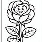 Cute Valentine Rose Coloring Pages | Free PDF Printables