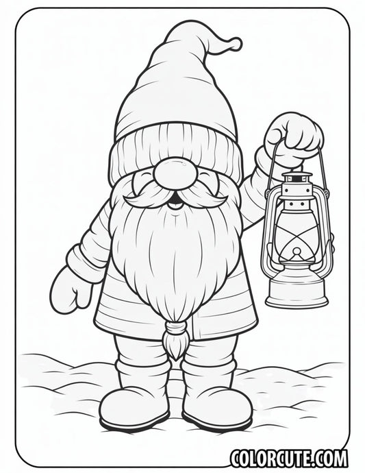 Winter Gnome Coloring Pages | Free PDF Printables