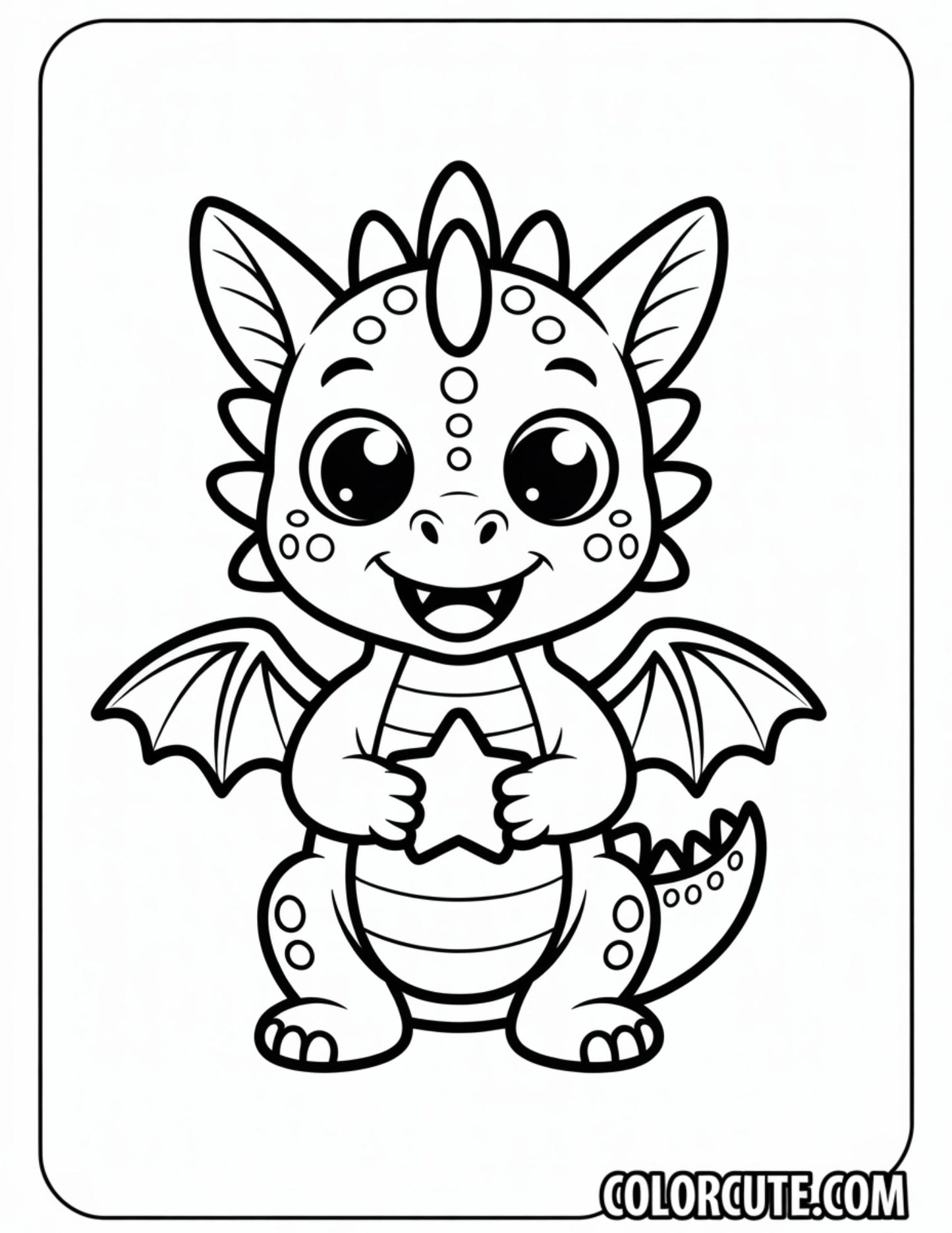 Baby Dragon Coloring Pages | Free PDF Printables