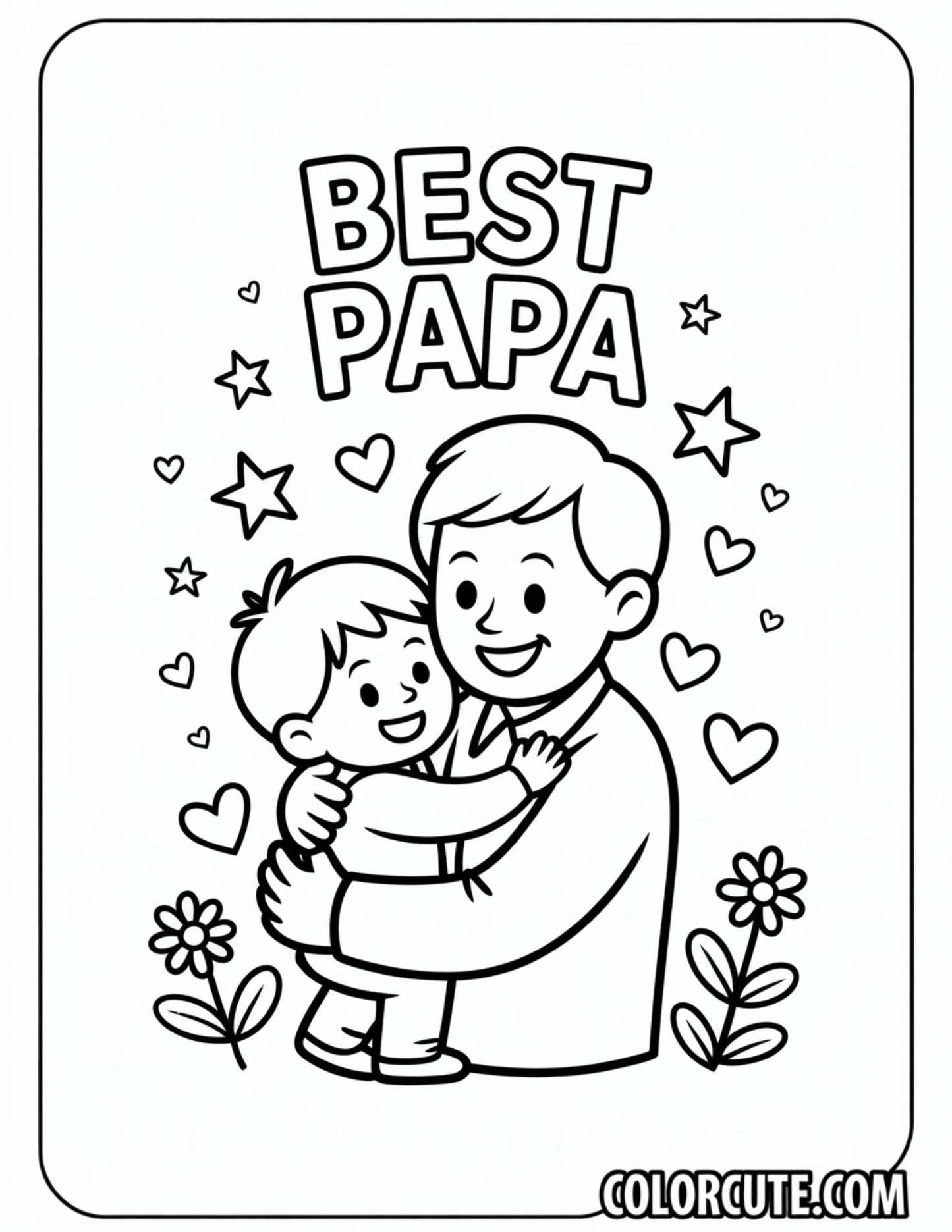 Fun Best Dad Ever Coloring Pages | Free PDF Printables