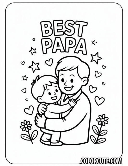 Fun Best Dad Ever Coloring Pages | Free PDF Printables