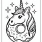 Unicorn Donut Coloring Pages Free Printable