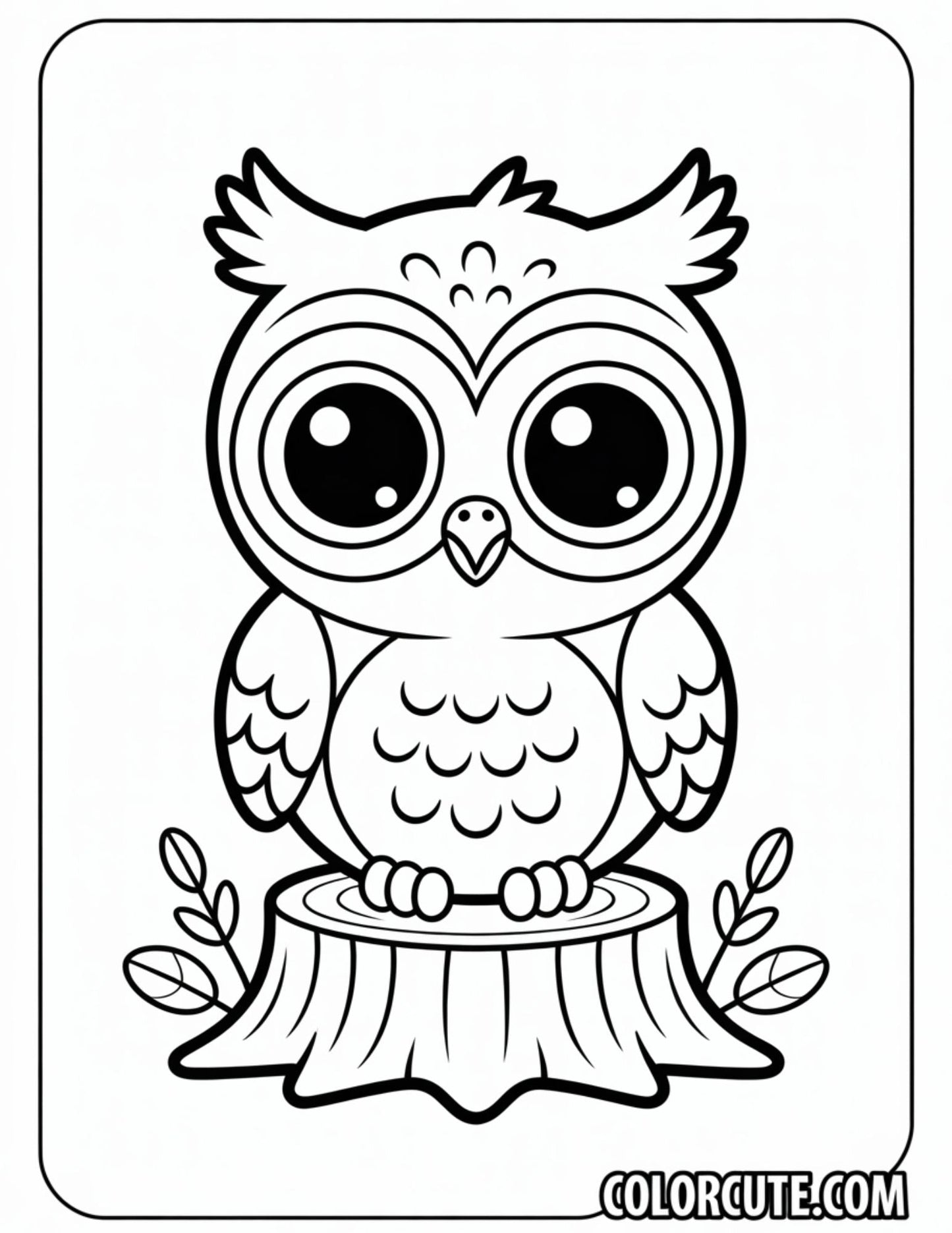 Baby Owl Coloring Pages | Free PDF Printables