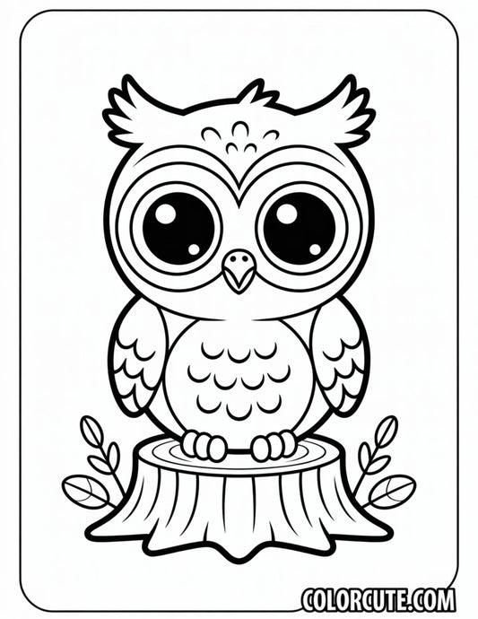 Baby Owl Coloring Pages | Free PDF Printables