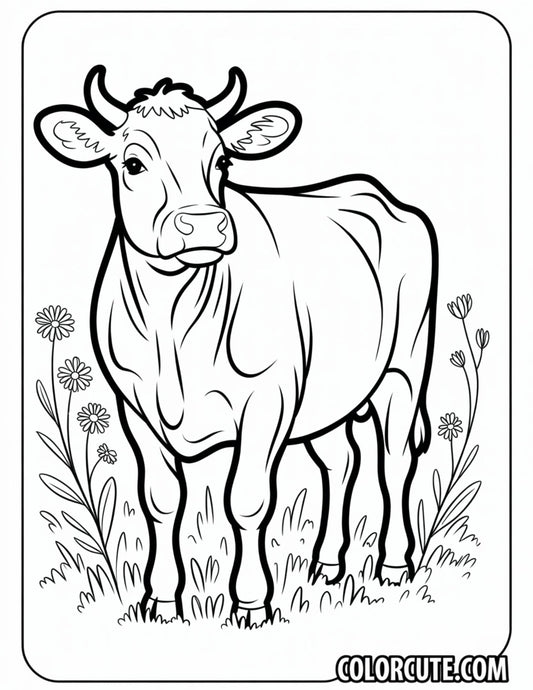 Beautiful Cow Coloring Pages | Free PDF Printables