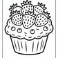 Blueberry Muffin Strawberry Coloring Pages – Free PDF Printables