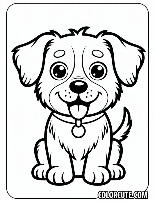 Dog Bold and Easy Coloring Pages | Free PDF Printables