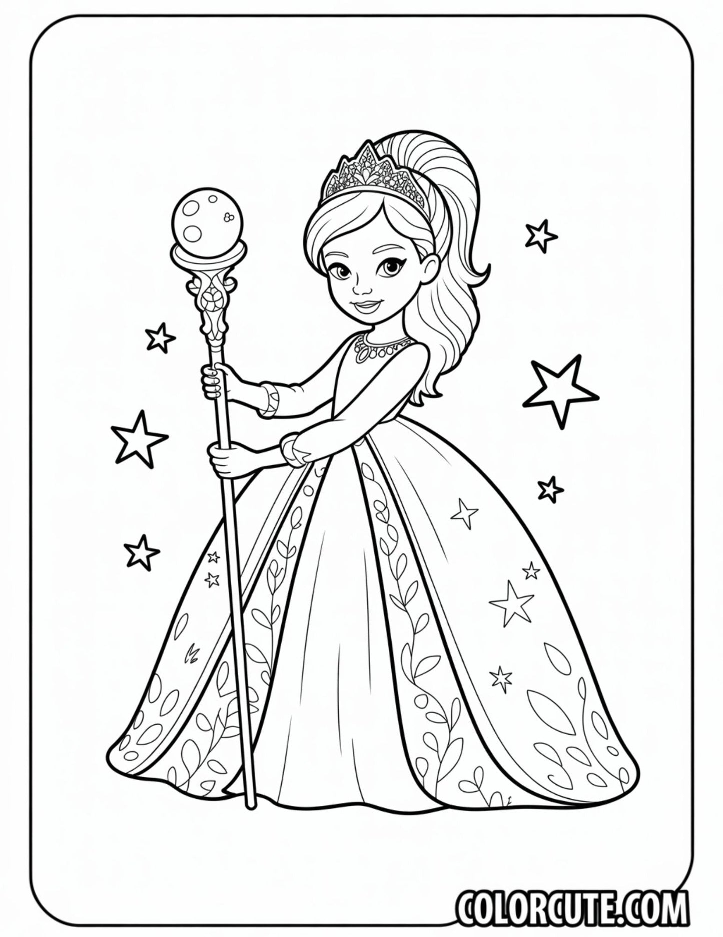 Fantasy Fashion Girl Coloring Pages | Free PDF Printables