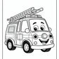 Fire Car Coloring Pages | Free PDF Printables