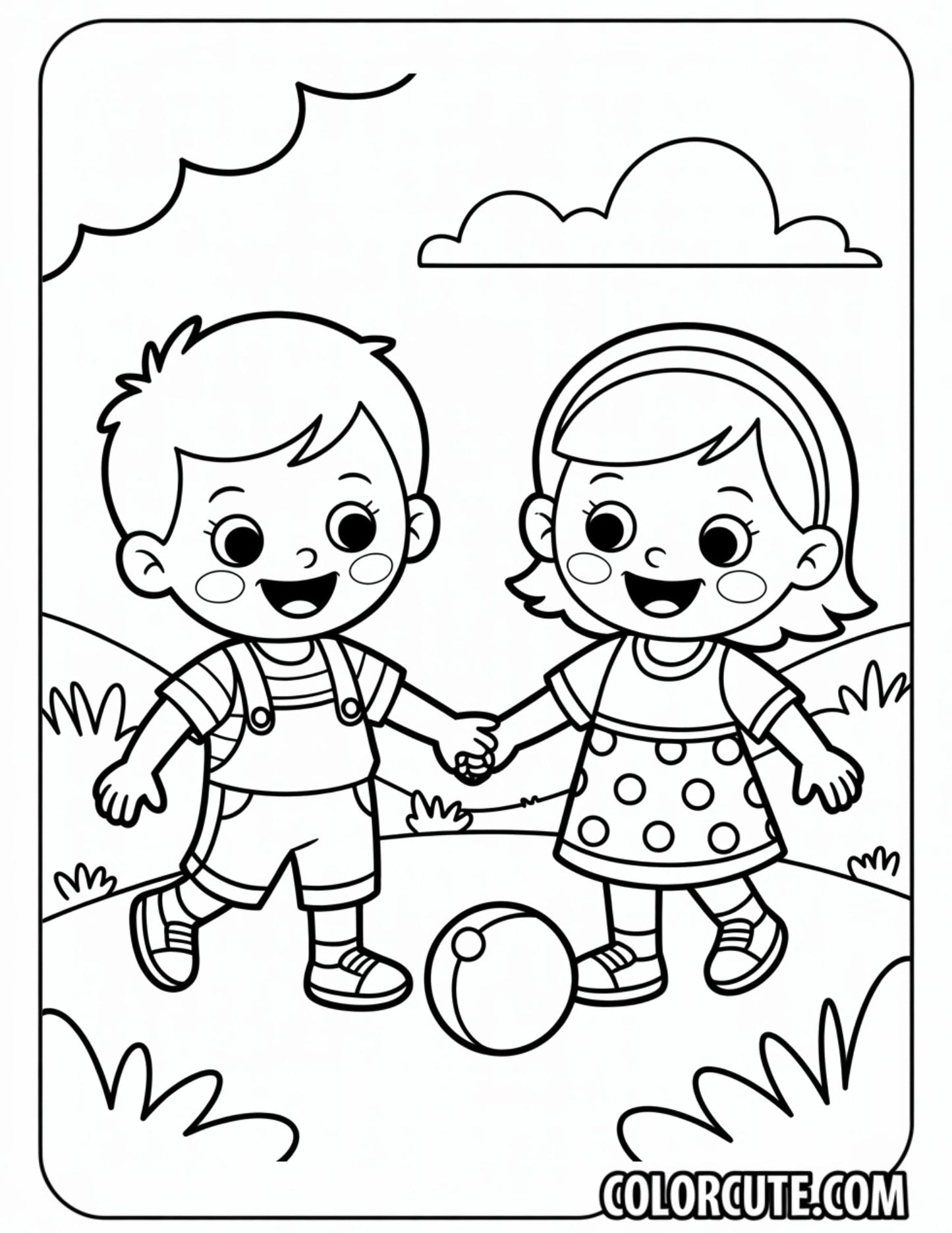 Friends Preschool Coloring Pages | Free PDF Printables