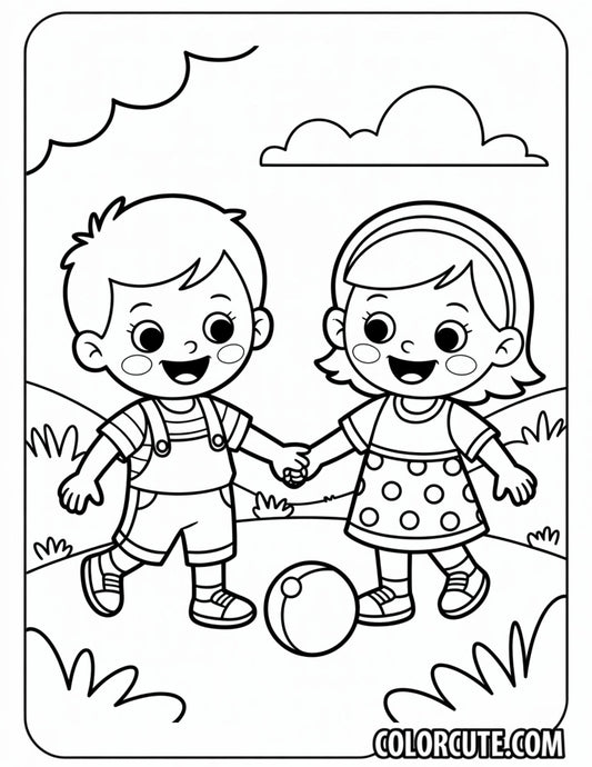 Friends Preschool Coloring Pages | Free PDF Printables