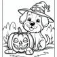 Halloween cute Dog Coloring Page | Free PDF Printables