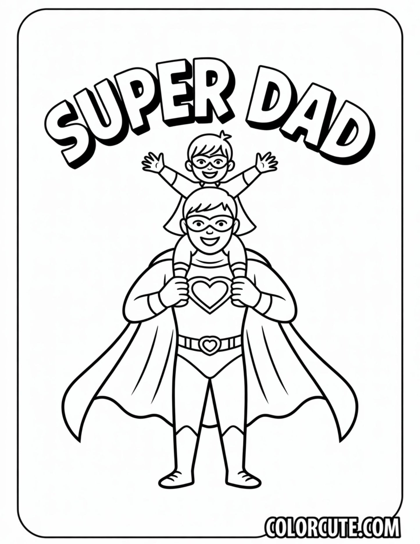 Super Dad Coloring Pages | Free PDF Printables