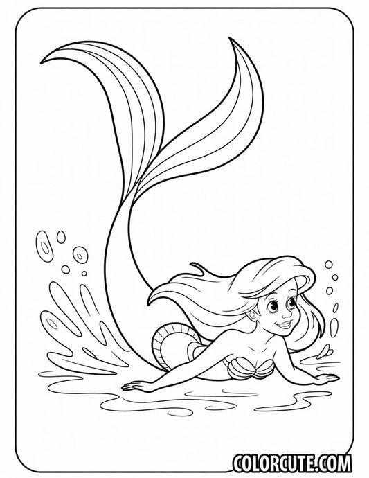 Tail Ariel Coloring Pages | Free PDF Printables