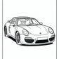 Targa Porsche Coloring Pages | Free PDF Printables