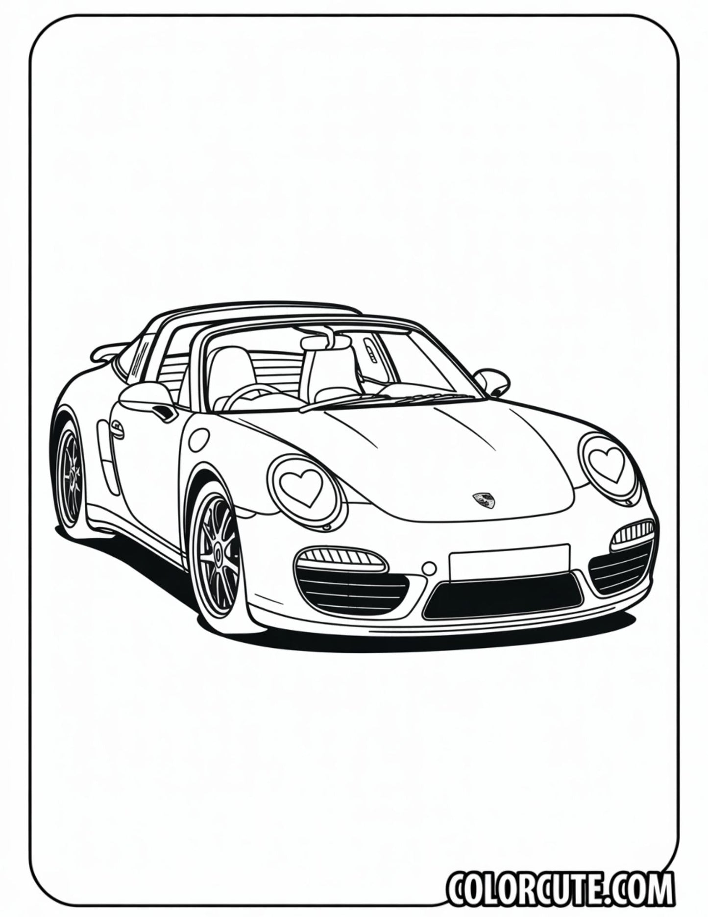 Targa Porsche Coloring Pages | Free PDF Printables