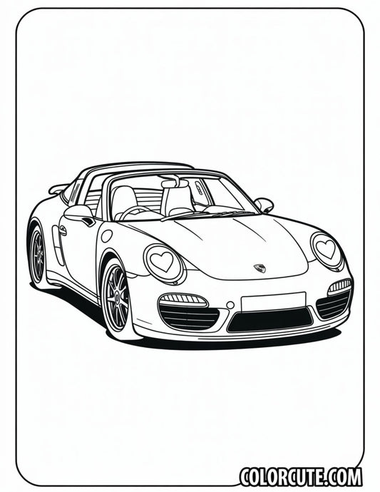 Targa Porsche Coloring Pages | Free PDF Printables