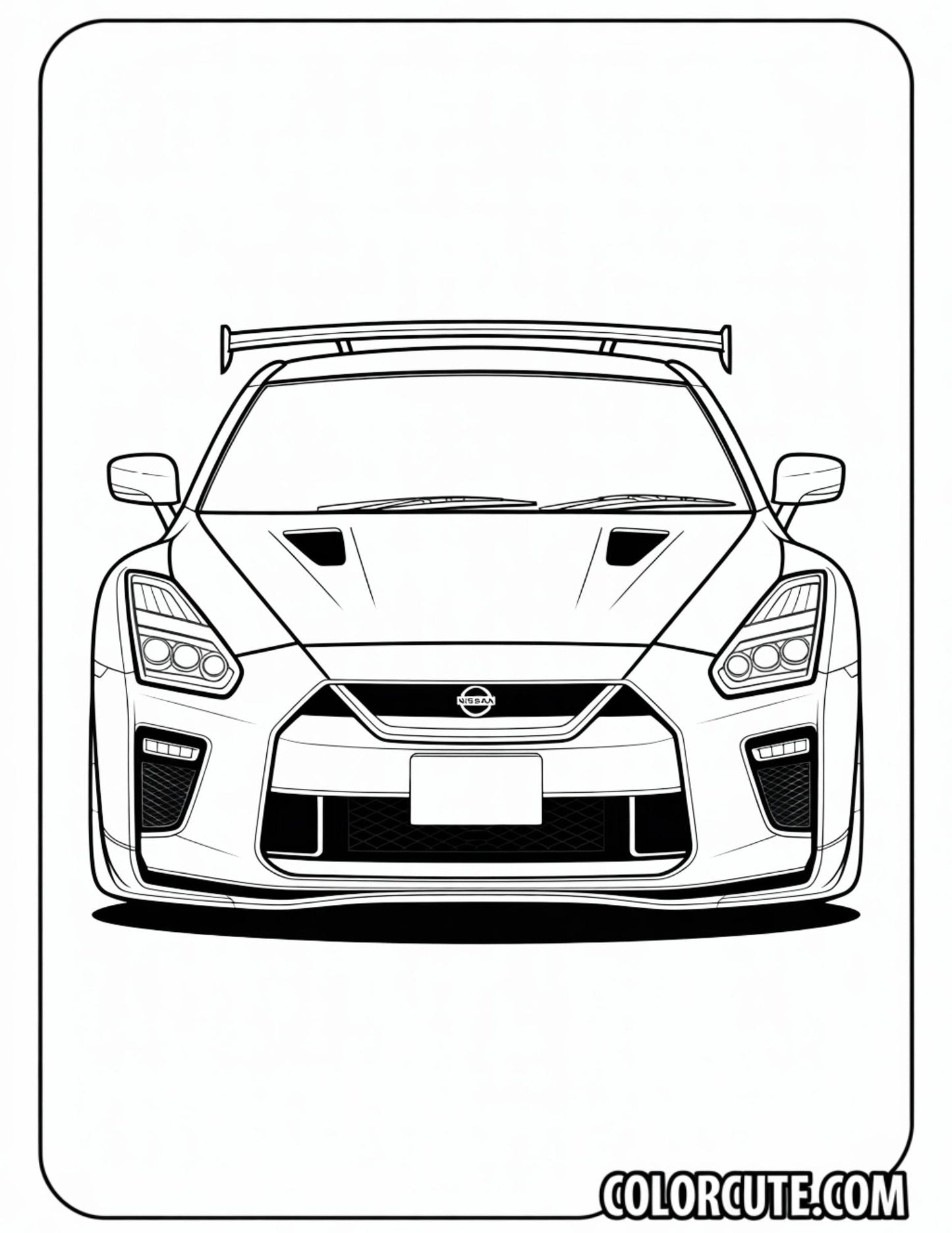 Toyota Car Coloring Page | Free PDF Printables