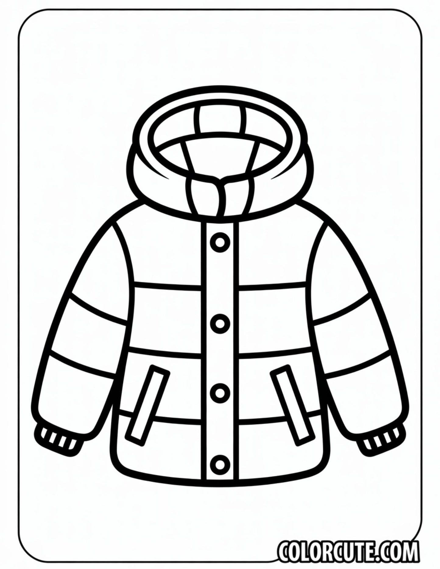 Winter Jacket Coloring Pages | Free PDF Printables