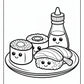 Wonderful Sushi Kawaii Coloring Pages | Free PDF Printables