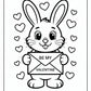 Fun Valentine Bunny Coloring Pages | Free PDF Printables
