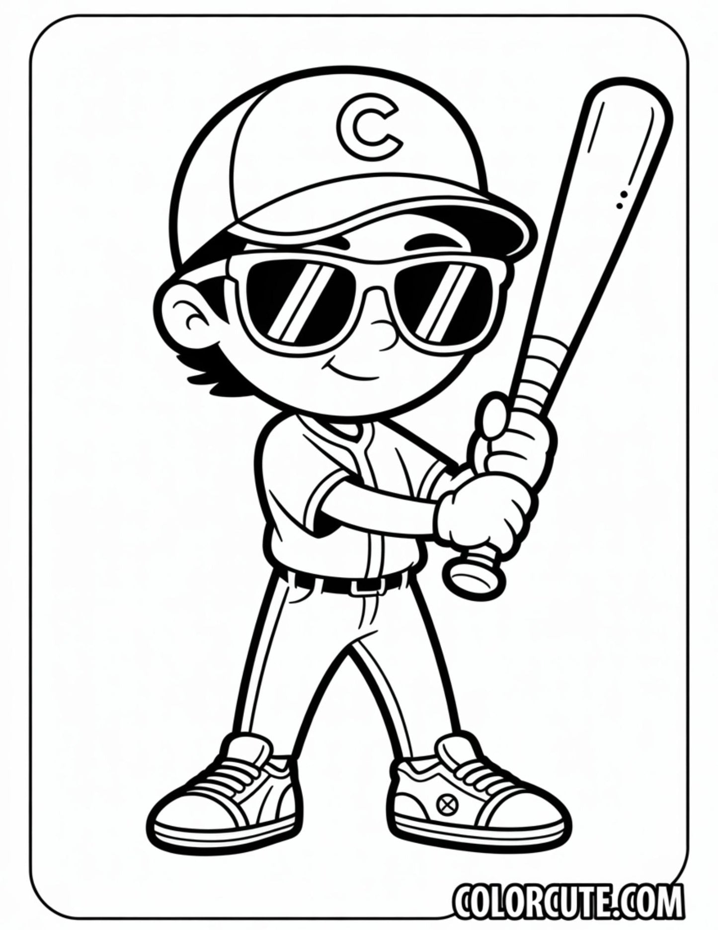 Baseball Cool Coloring Pages | Free PDF Printables