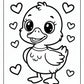 Cute Duck Coloring Page | Free PDF Printables