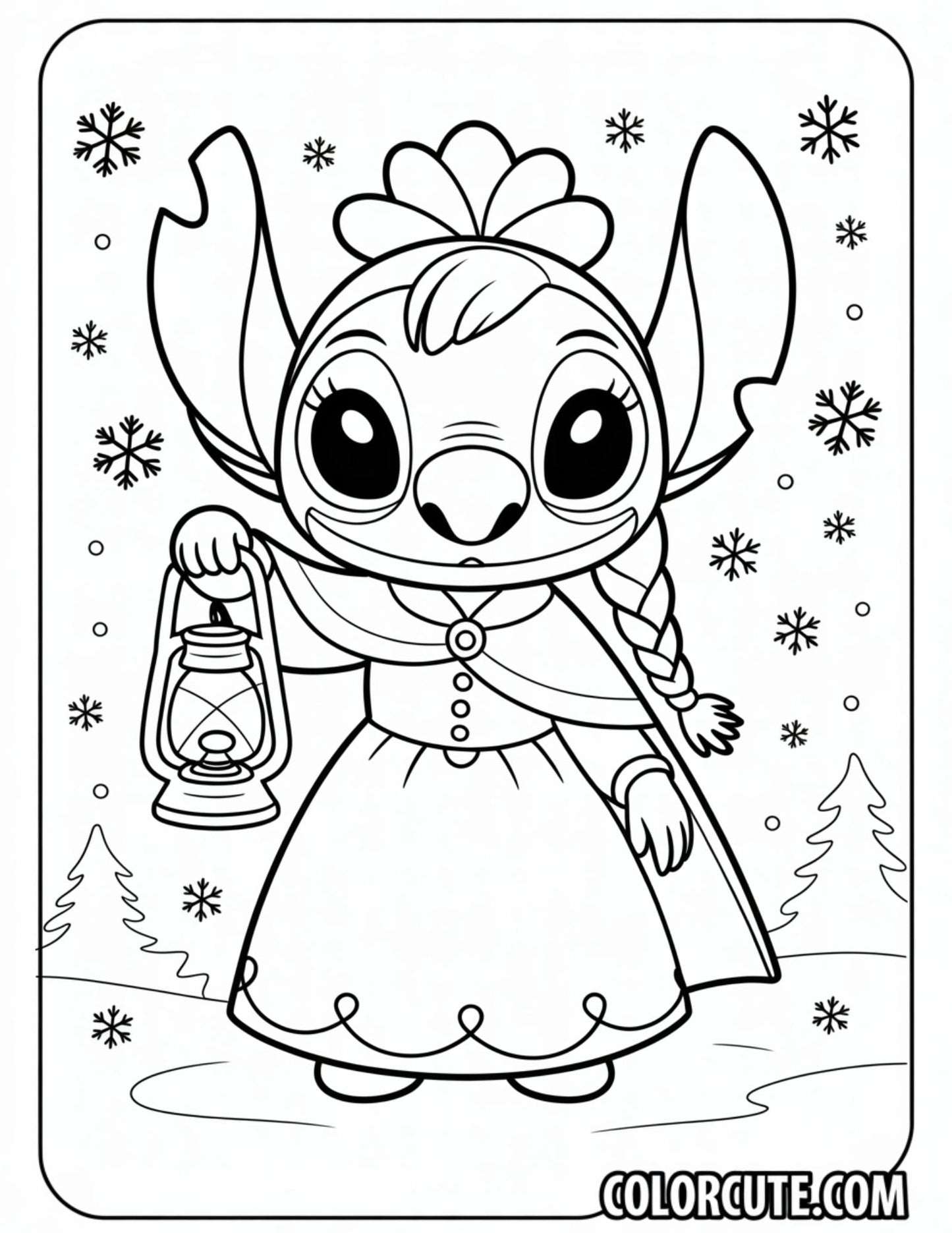 Disney Anna Stitch Coloring Pages | Free PDF Printables