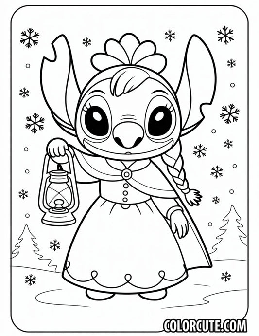 Disney Anna Stitch Coloring Pages | Free PDF Printables