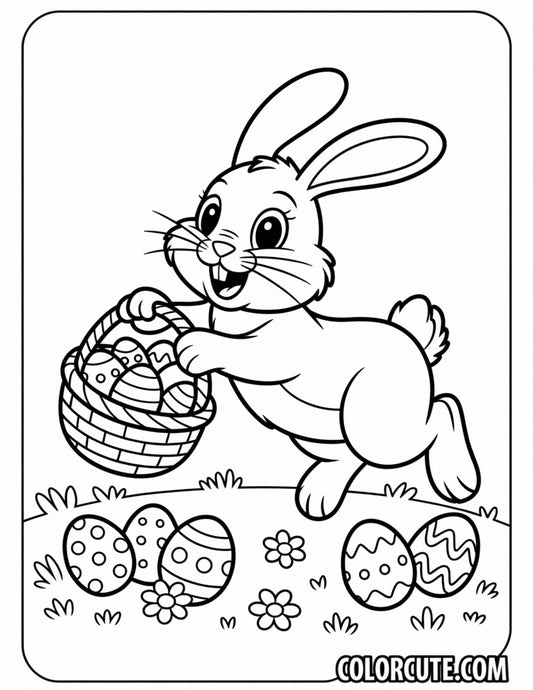Easter Bunny Coloring Page – Free PDF Printables